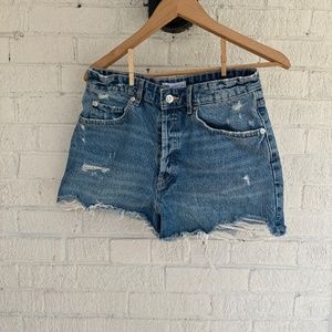Zara high rise jean shorts
